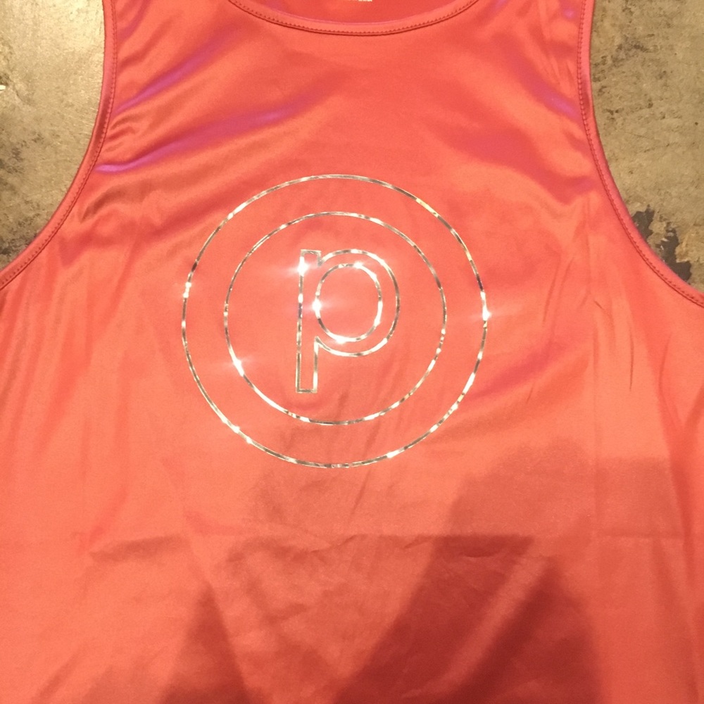 pure barre shiny tank red